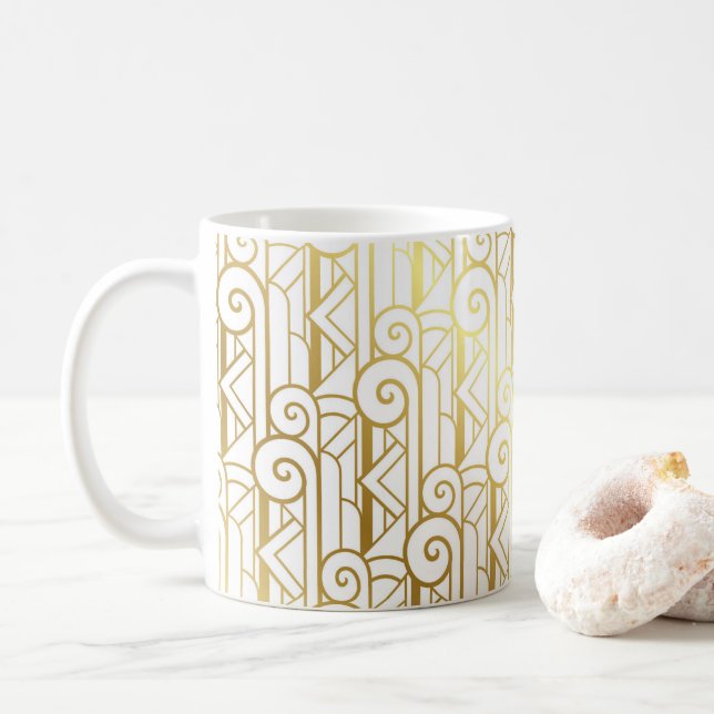 Art Deco Pattern Mug (With Donut)