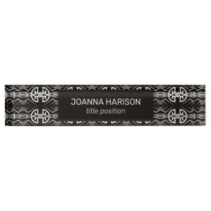 Art Deco Pattern Nameplate