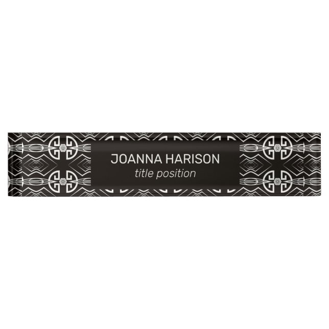 Art Deco Pattern Nameplate (Front)
