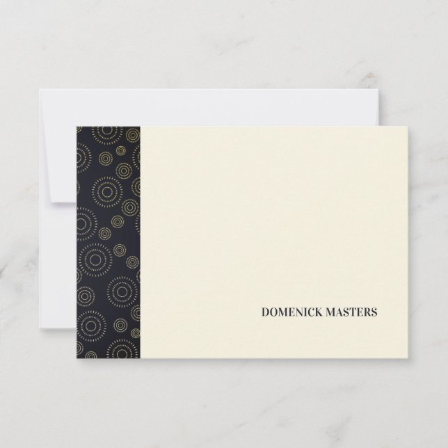 Art Deco Pattern Personalised Stationery Invitation (Front)