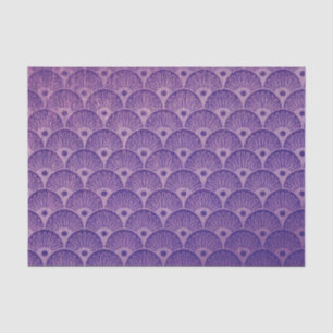 Art deco pattern,Purple fan pattern, belle époque, Tissue Paper