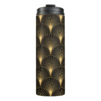Art Deco Pattern. Seamless black and gold backgrou