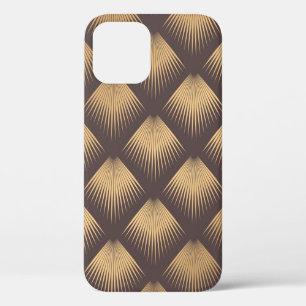 Art Deco Pattern. Seamless golden background. Mini iPhone 12 Case
