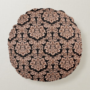 Art Deco Pattern. Seamless golden background. Mini Round Cushion