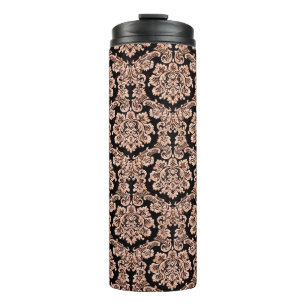 Art Deco Pattern. Seamless golden background. Mini Thermal Tumbler