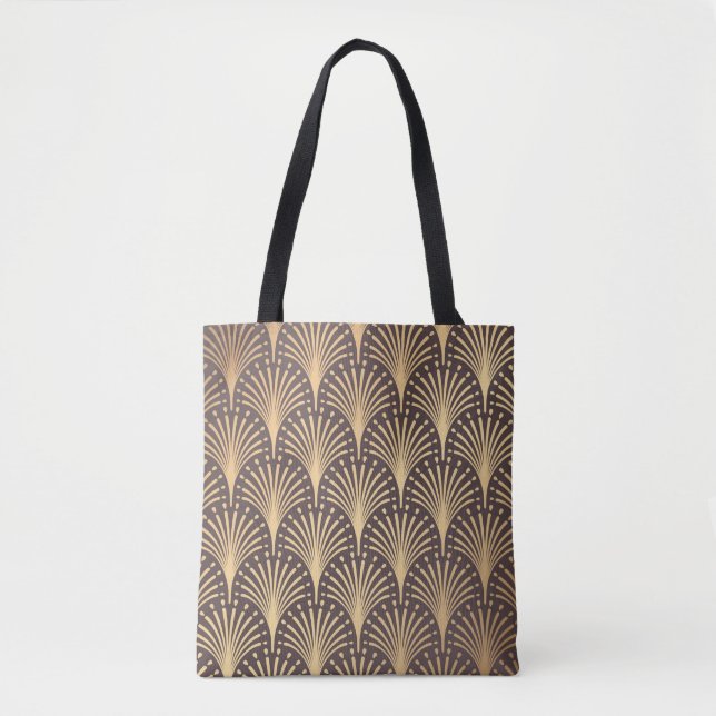 Art Deco Pattern. Seamless golden background. Mini Tote Bag (Front)