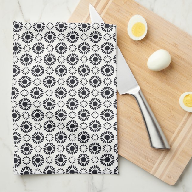 Art Deco Pattern Tea Towel (Quarter Fold)
