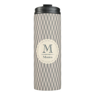 Art deco pattern thermal tumbler