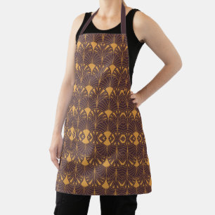 Art Deco pattern with fan-shaped motifs  Apron