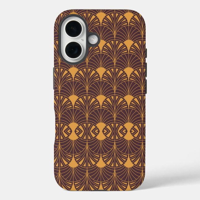Art Deco pattern with fan-shaped motifs  Case-Mate iPhone Case (Back)