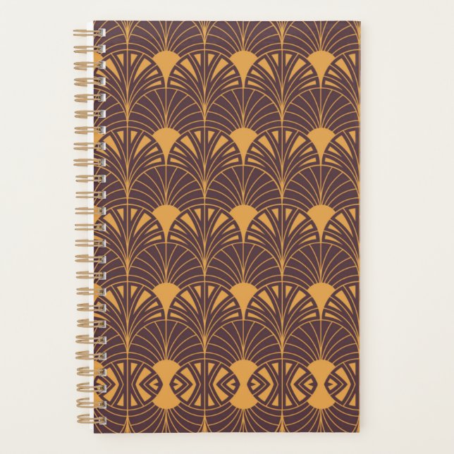 Art Deco pattern with fan-shaped motifs  Planner (Front)