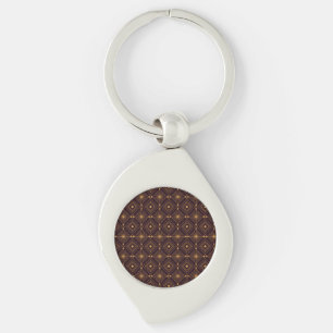 Art Deco pattern with geometric diamond shapes Key Ring