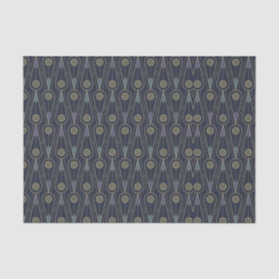 Art Deco pattern with geometric shapes in gold Tissue Paper