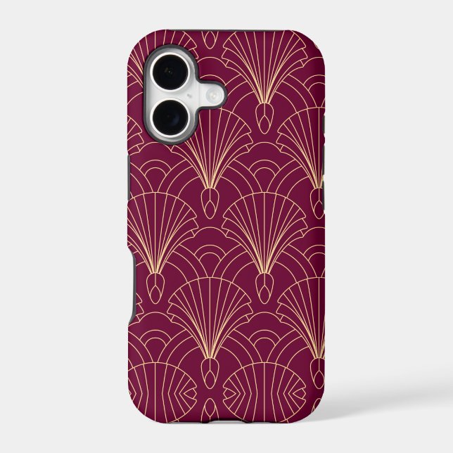Art Deco pattern with gold geometric fan motifs  (Back)