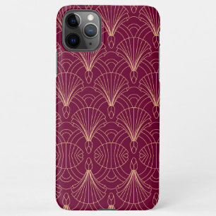 Art Deco pattern with gold geometric fan motifs  iPhone 11Pro Max Case