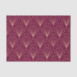 Art Deco pattern with gold geometric fan motifs Tissue Paper