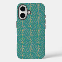 Art Deco pattern with gold geometric shapes
