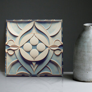 Art Deco Patterned Wall Decor Art Nouveau Ceramic Tile