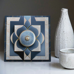 Art Deco Patterned Wall Decor Art Nouveau Ceramic Tile
