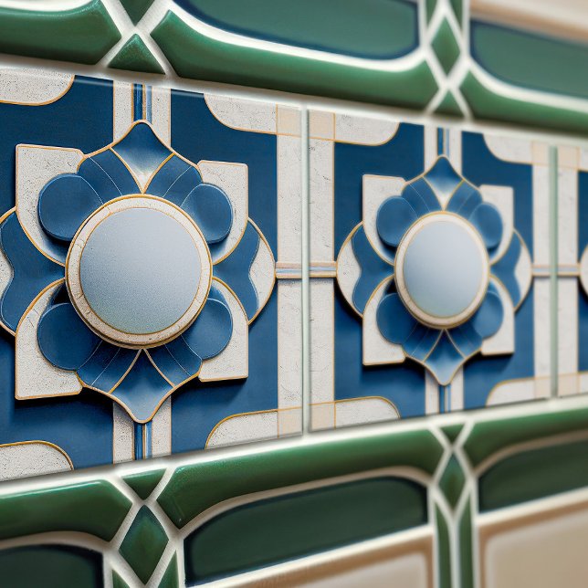 Art Deco Patterned Wall Decor Art Nouveau Ceramic  Tile (Creator Uploaded)