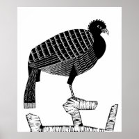 Art Deco Pauwie Bird animal wildlife Illustration
