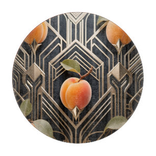 Art Deco Peach Pattern Cutting Board