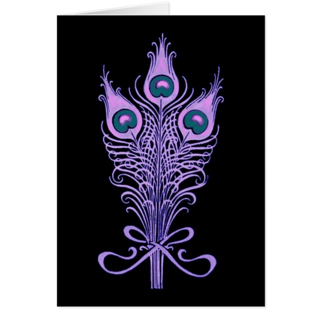 Art Deco Peacock Feathers Wedding Theme (Front)