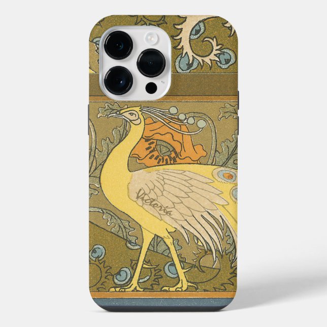 Art Deco Peacock iPhone Case (Back)