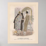 Art Deco Perfume Poster<br><div class="desc">Lovely Art Deco advertisement for perfume.  Featuring two lovely ladies dressed to the nines.  In muted tones.</div>