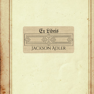 Art Deco Personalised Ex Libris Book Label