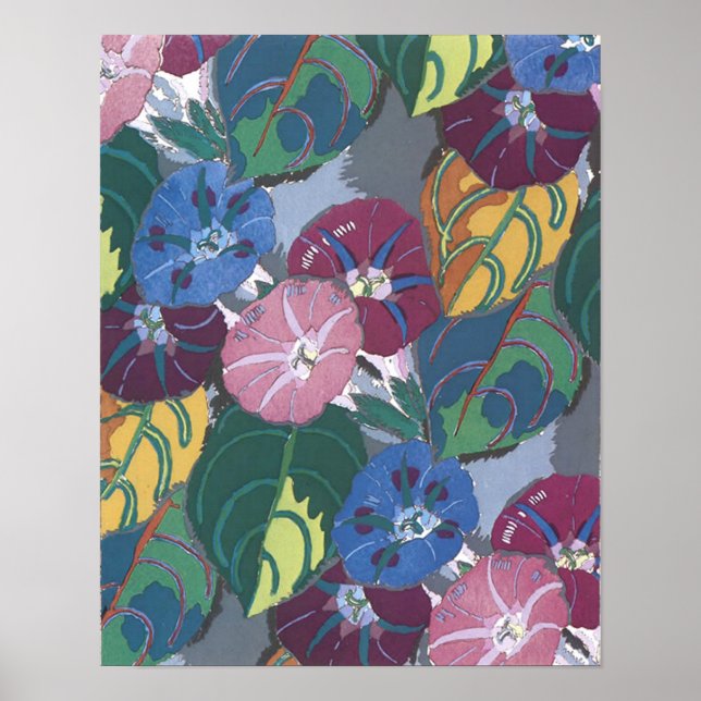 Art Deco Petunias - Print (Front)
