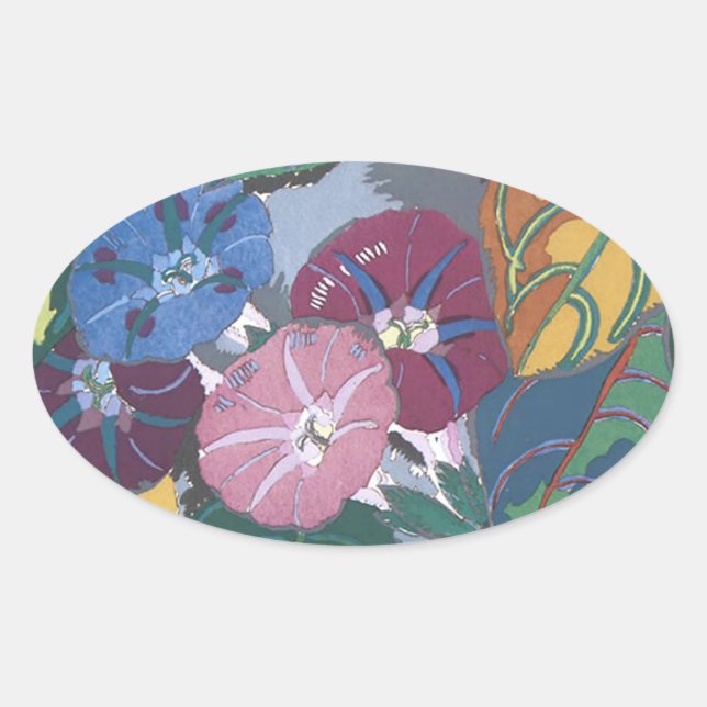 Art Deco Petunias - Sticker (Front)