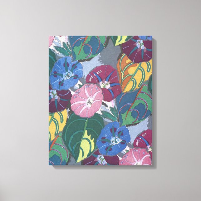 Art Deco Petunias - Stretched Canvas Print (Front)