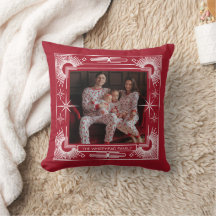 Art Deco Photo Christmas Star Holiday Red