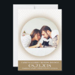 Art Deco Photo Frame | Save the Date Announcement<br><div class="desc">Customisable save the date announcement featuring retro fonts and patterns.</div>