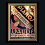 Art Deco Pianos Daude Poster 16 x 20<br><div class="desc">Vintage,  Art Deco,  Advertisement for Pianos De-16 x 20</div>