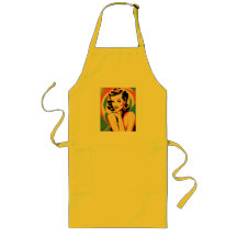 Art Deco Pin Up Girl Yellow Apron Fashion