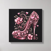 Art Deco Pink Stiletto High Heels