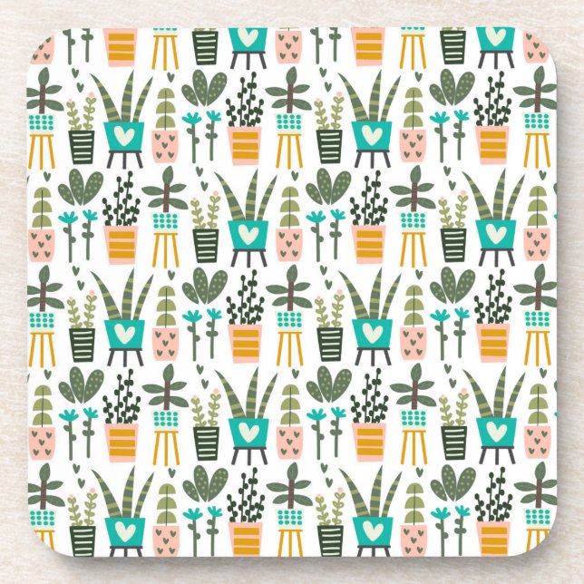 Art Deco Planter Coaster (Front)