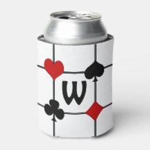 Art Deco Playing Card Suits v2 Monogrammed