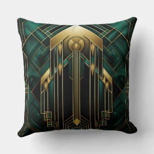 Art Deco Portal - Emerald and Dorion Cushion