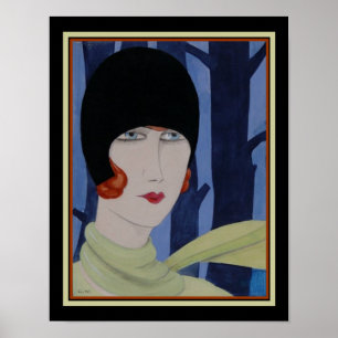 Art Deco "Portrait of Lili" by Gerda Wegener Poster