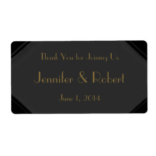 Art Deco Posh Water Bottle Label
