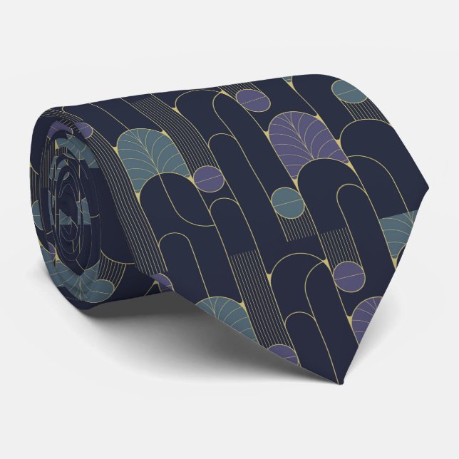 Art Deco Post Modern Neck Tie (Rolled)