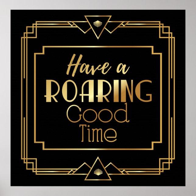 Art Deco Poster "Let's Party Like Gatsby" (Front)