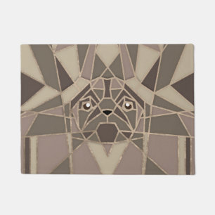 Art Deco Pug dog - Pastels Gold Doormat