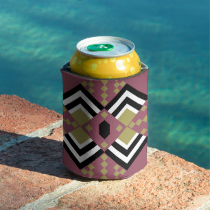 Art Deco Quilt Inspired Can Cooler