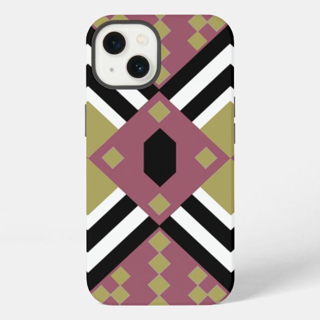 Art Deco Quilt Inspired  iPhone Case (Back)
