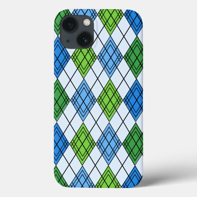 Art Deco Rain Argyle  Case-Mate iPhone Case (Back)