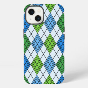 Art Deco Rain Argyle iPhone 13 Case